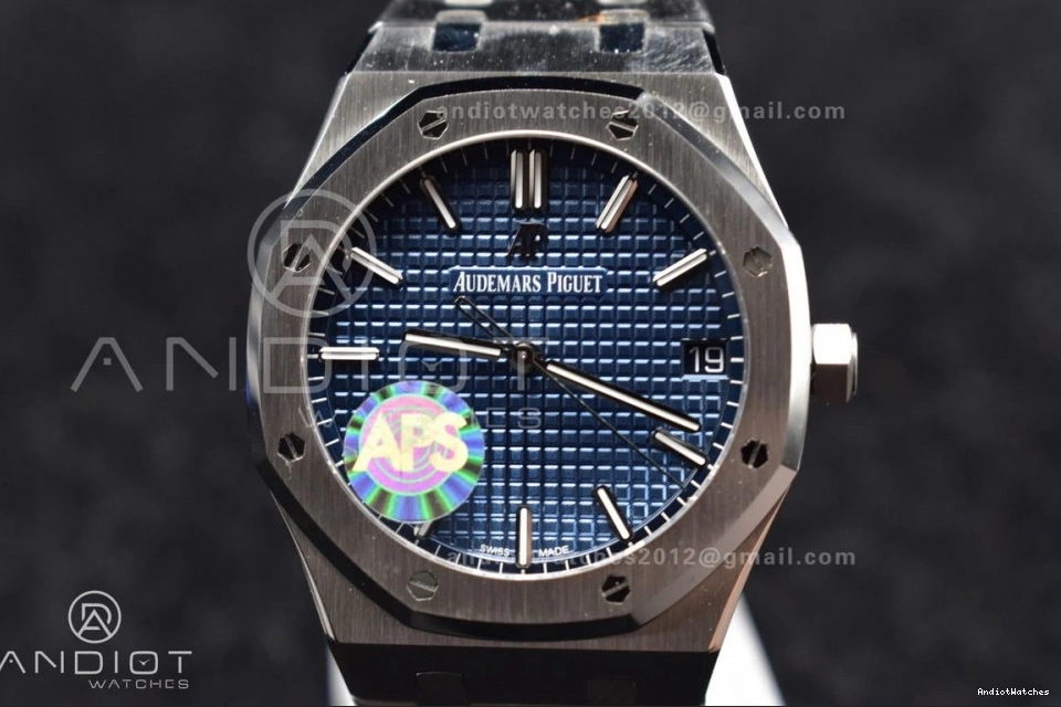 SS Best Oak 445 Edition Bracelet 1:1 A4302 APSF Clone SS Blue Super Lightweight 15500 Dial 41mm Textured Royal on 0116